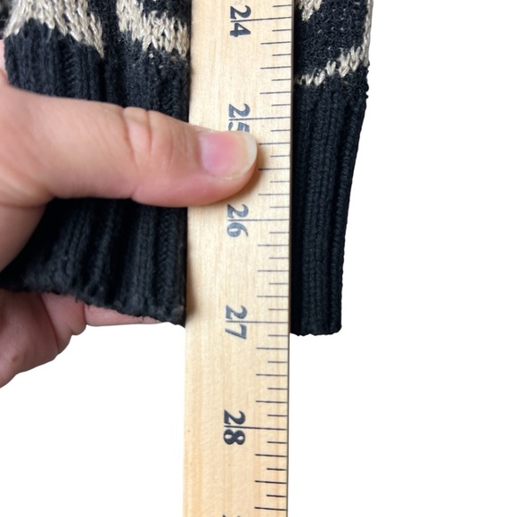 89th & Madison Black and Cream Leopard Print Sweater Women’s Size Large - Picture 6 of 9